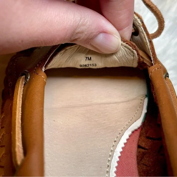 Women’s Sperry Size 7-Woven Leather Loafers - Picture 4 of 5